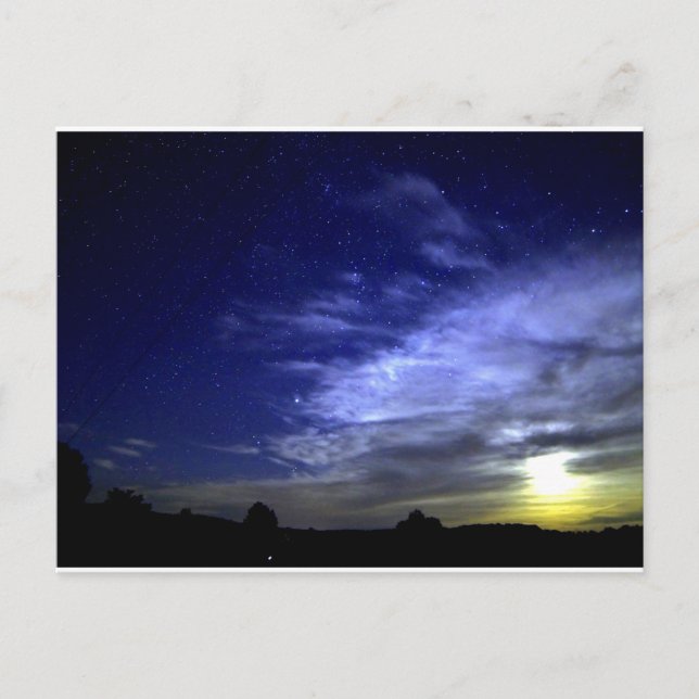 Mondaufstieg in Cambridge, NY Postkarte (Vorderseite)