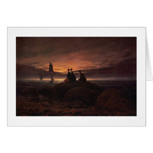 Mondaufstieg über dem Meer, 1822 (Öl auf Leinwand)