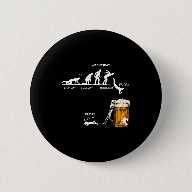 Monday Tuesday Thursday Friday Saturday Sunday Bee Button (Vorderseite)