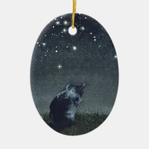"Mondbaden" Keramik Ornament