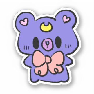 Mondbär süß Kawaii Aufkleber für Mädchen Anime
