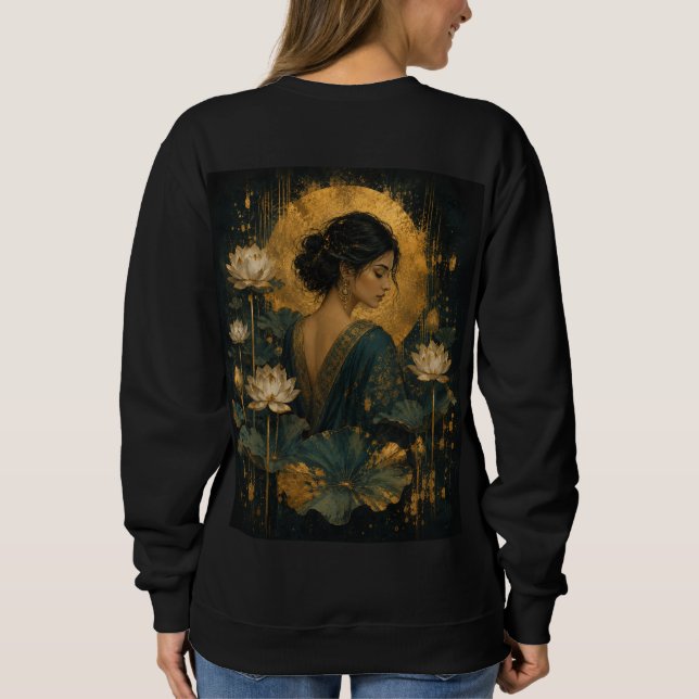 Mondbeglückter Lotus Serenity Sweatshirt (Rückseite)