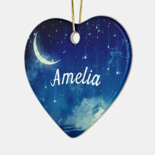 MONDBESCHEINTE TRÄUME PERSONALISIERTE HIMMELSERS KERAMIK ORNAMENT