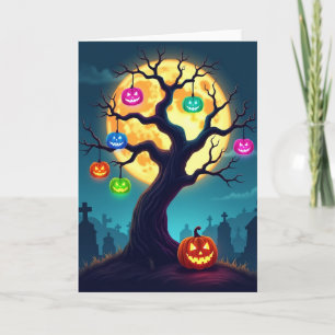 Mondbeschienene Baum-der-Lichter-Karte Karte