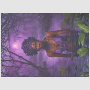 Mondbeschienene Bayou-Voodoo-Hexe – Gothic Decoupa Seidenpapier