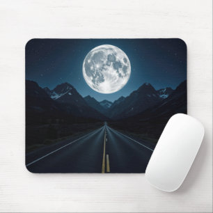 Mondbeschienene Bergstraße Mousepad