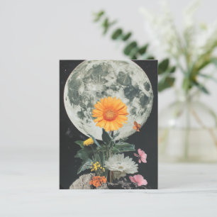 Mondbeschienene Blüten Über Rustikaler Schönheit ( Postkarte
