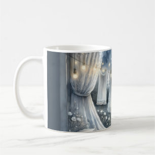 Mondbeschienene Cottagecore-Wäscheleine Kaffeetasse