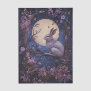 Mondbeschienene gotische Häschen-Fantasy Seidenpapier