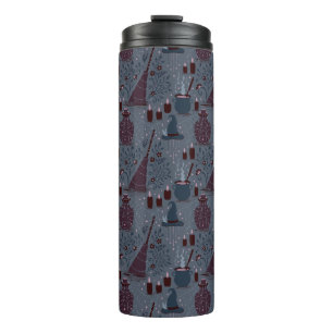 Mondbeschienene Hexen-Halloween-Muster Thermosbecher