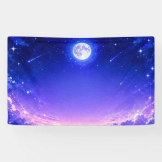 Mondbeschienene himmlische Himmel-Fantasie- Banner