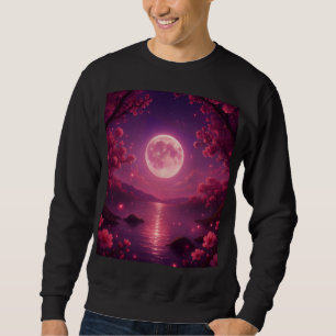 Mondbeschienene Kirschblütenruhe Sweatshirt