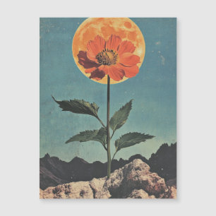 Mondbeschienene Orangenblüte - Vintage-Boho-Charm Magnetkarte