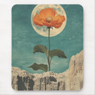 Mondbeschienene Orangenblüte - Vintage-Boho-Charm Mousepad