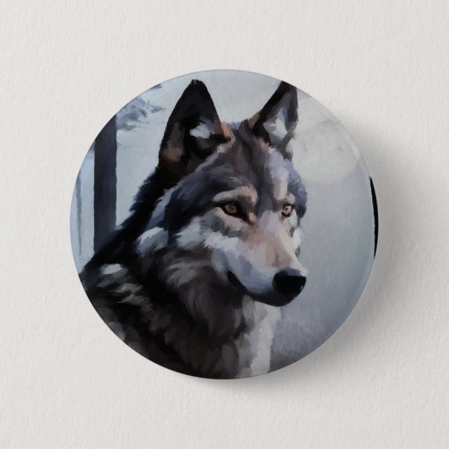 Mondbeschienene Schildwache Button (Vorderseite)
