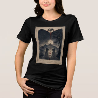 Mondbeschienene Seelen Dark Fantasy Silhouette Gra Tri-Blend Shirt