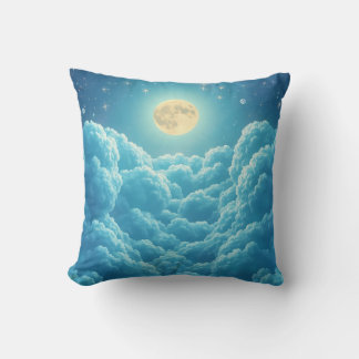 Mondbeschienene Wolken-Kissenhülle Kissen