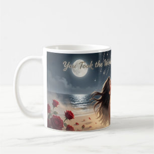 Mondbeschienene Worte Romantische Träumerei am Mee Kaffeetasse