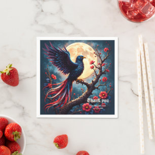 Mondbeschienener Crimsonwing – Mystischer Fantasy- Serviette