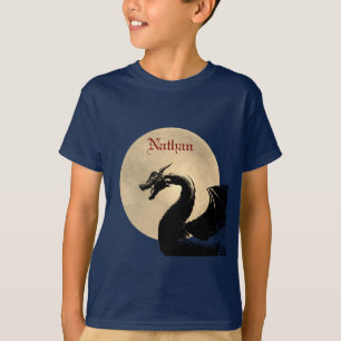 Mondbeschienener Drache Personalisiert T-Shirt