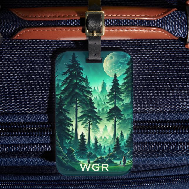 Mondbeschienener Wald  Gepäckanhänger (Von Creator hochgeladen)