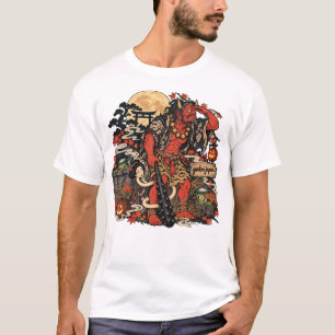 Mondbeschienenes Yokai-Versteckspiel-Festival Japa T-Shirt
