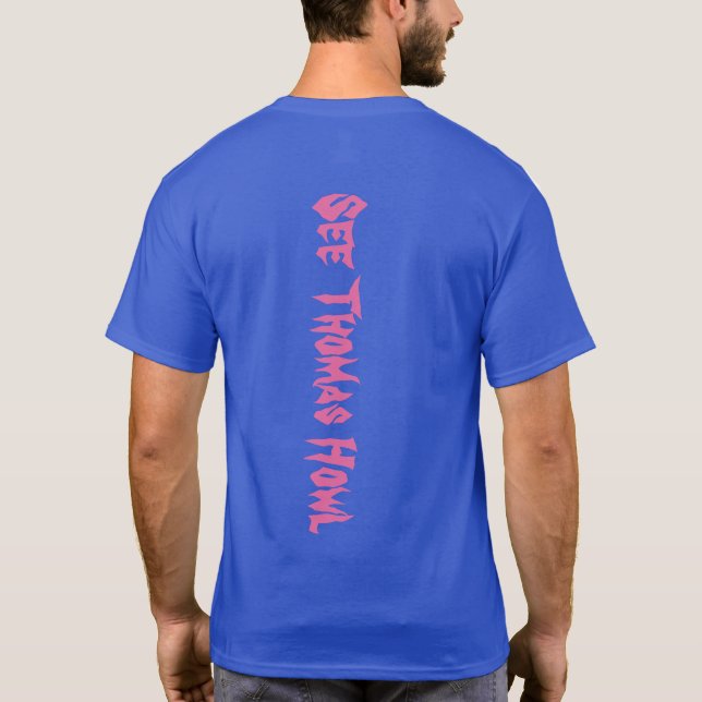 (Mondblau) STH-Logo-T - Shirt mit Rückenrücken (Rückseite)