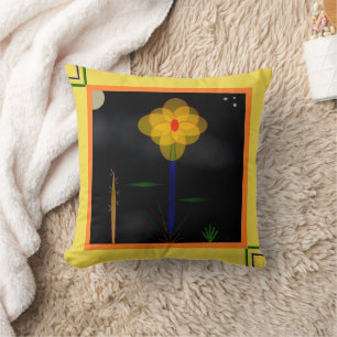 "Mondblume, Mondblume" 16' x 16" Drehkissen Kissen