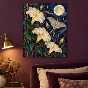 Mondblumen-Gewächshaus-Kunstprint Poster
