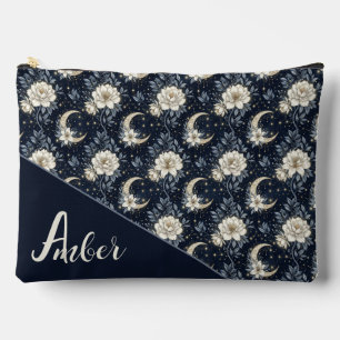 Mondblumen- & Halbmond-Design Zubehörtasche