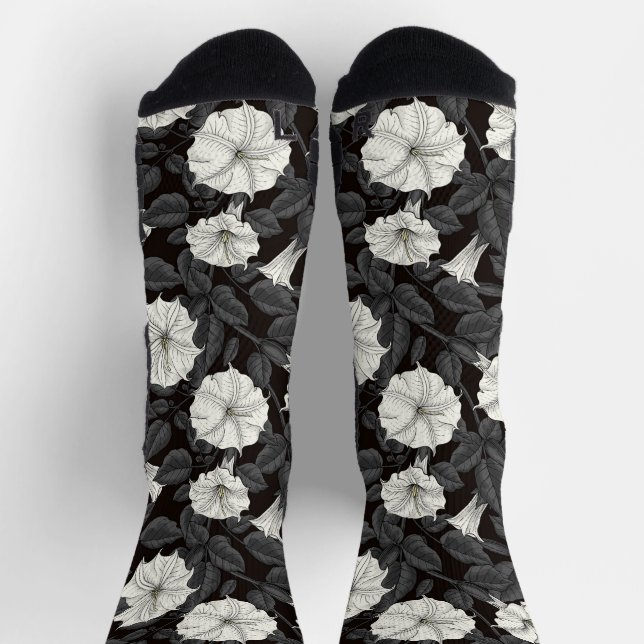 Mondblumen-Kissen Socken (Oben)