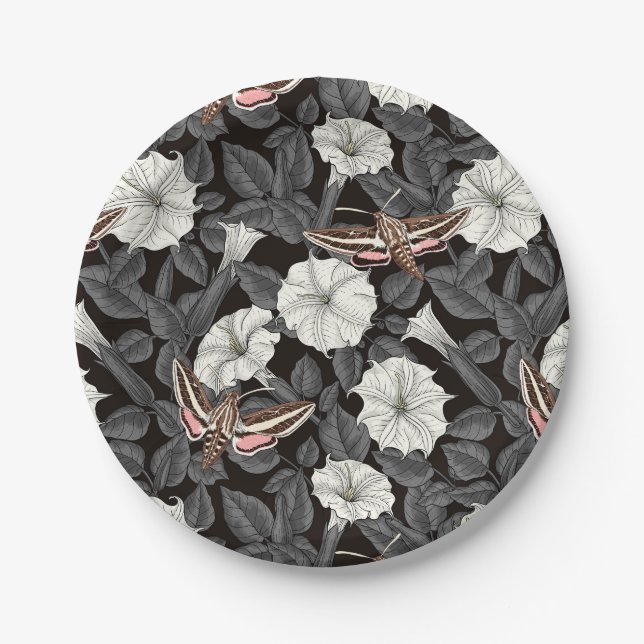 Mondblumen und Sphinx 2 Pappteller (Vorderseite)