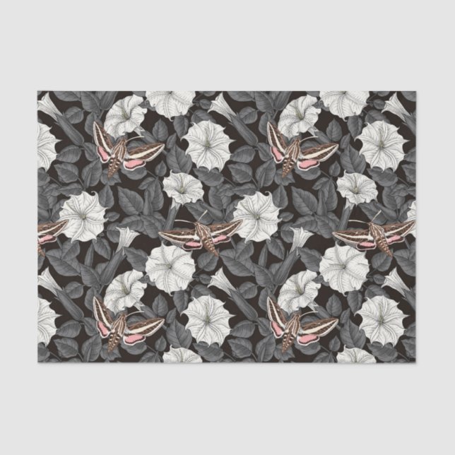 Mondblumen und Sphinx 2 Seidenpapier (Vorderseite)