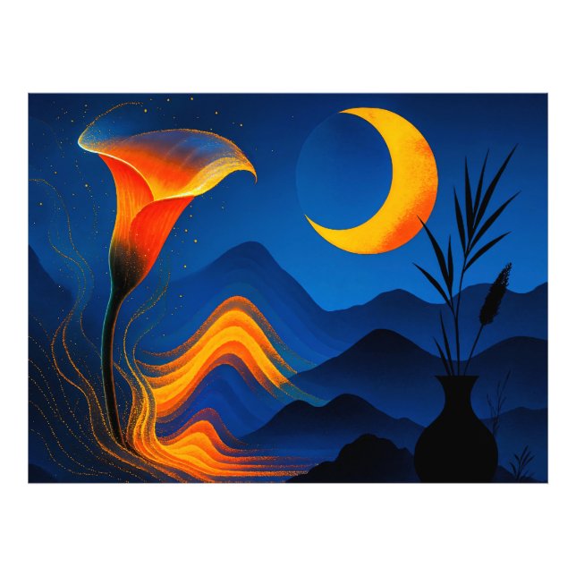 Mondblüte der Wandlung - Stille Kunst Fotodruck (Vorne)