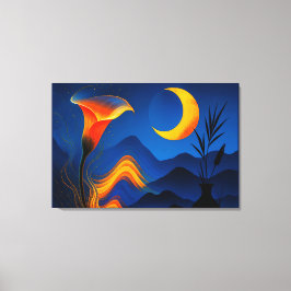 Mondblüte der Wandlung - Stille Kunst Leinwanddruck