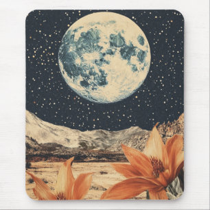 Mondblüte über sandigen Gipfeln Mousepad