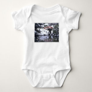 Mondbrücke & Teich im Winter Seattle, Washington Baby Strampler