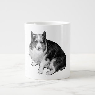Monddot Corgi Sips Jumbo-Tasse