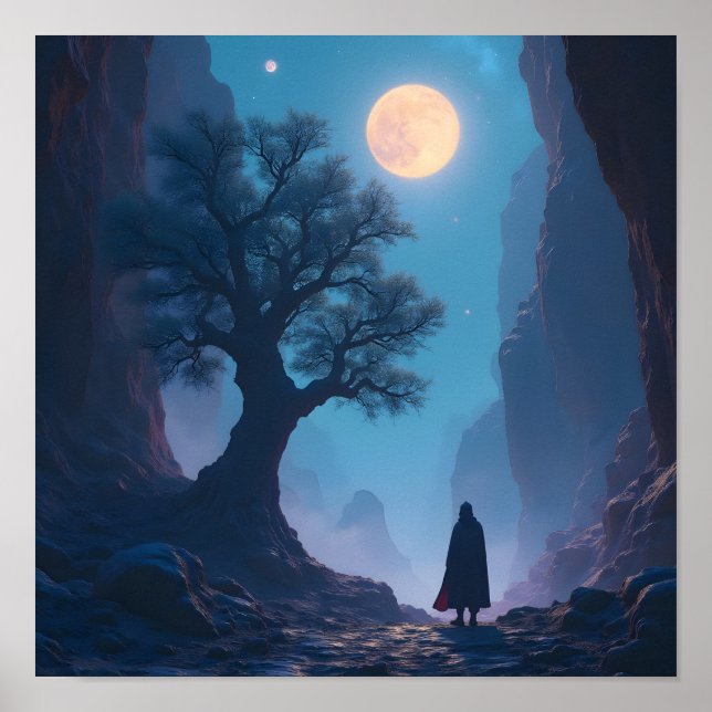 Mondeinsamkeit Der Vigil des Wanderer. Poster (Vorne)