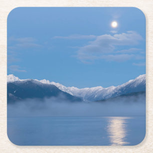 Mondeinstellung   Seabeck, Washington Rechteckiger Pappuntersetzer