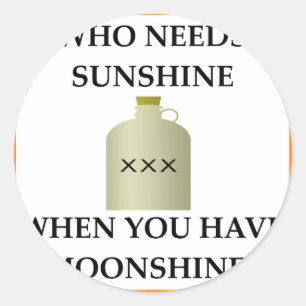 MONDENSCHEIN RUNDER AUFKLEBER