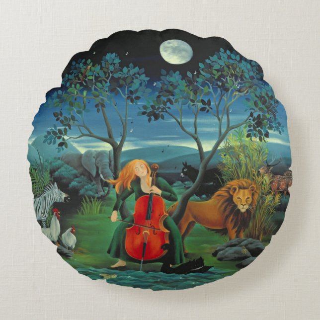 Mondenschein-Sonate 2006 Rundes Kissen (Vorderseite)