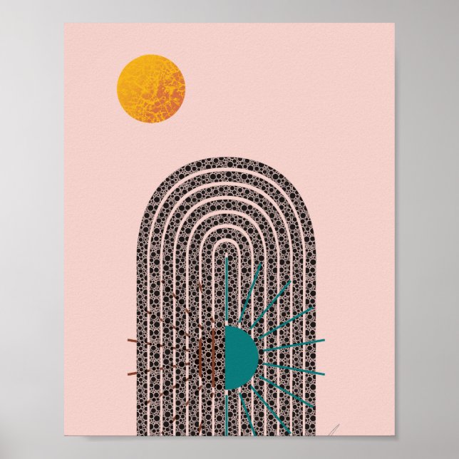 Mondern Abstrakt Geometric Poster (Vorne)