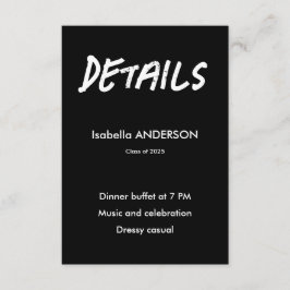 Mondern Black and White Graduation Begleitkarte
