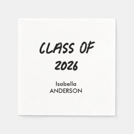 Mondern Black and White Graduation Serviette
