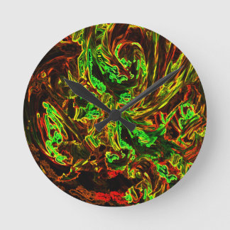 Mondfeuer Runde Wanduhr