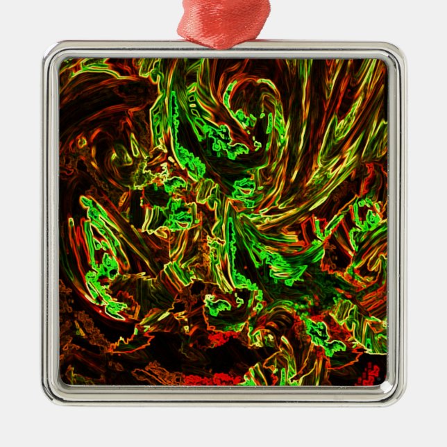 Mondfeuer Silbernes Ornament (Vorne)