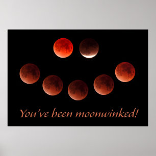 Mondfinsternis März 2026 Mondzwinkernd Poster