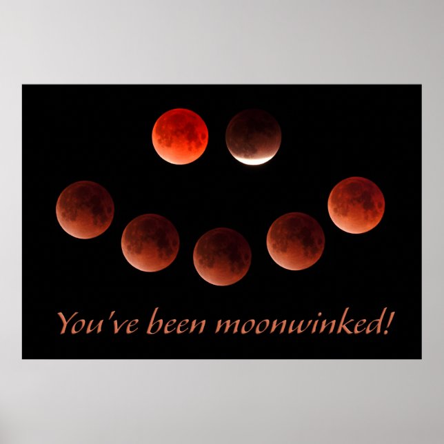 Mondfinsternis März 2026 Mondzwinkernd Poster (Vorne)