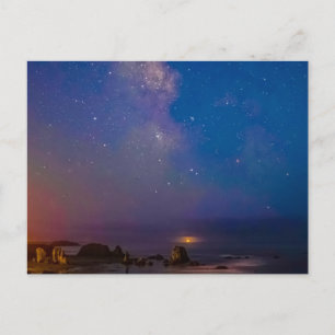 Mondfinsternis & Milchstraße   Bandon Beach, Orego Postkarte